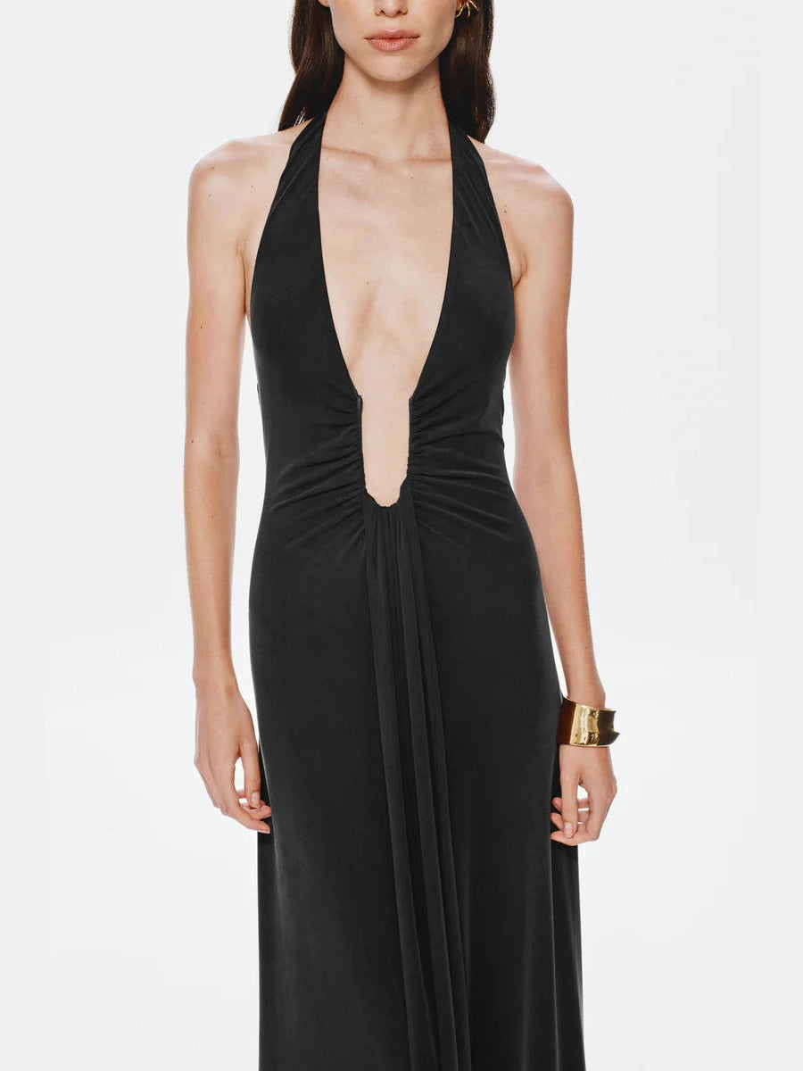 Jennifer Cupro Maxi, Black