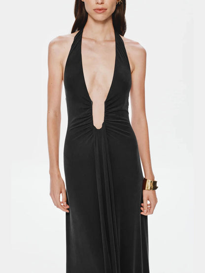 Jennifer Cupro Maxi, Black