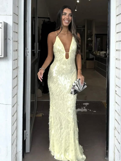 Sapphire Sequin Maxi Dress