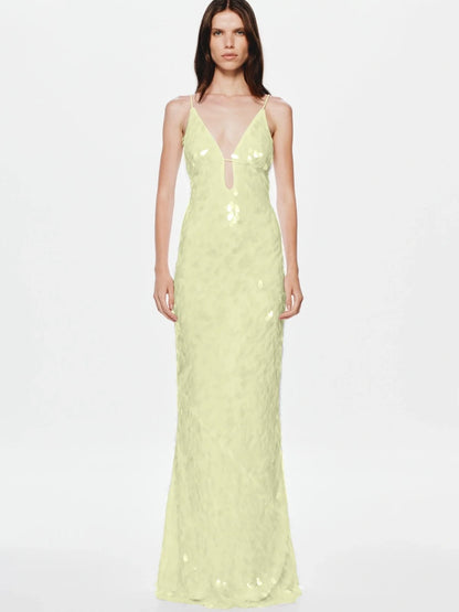 Sapphire Sequin Maxi Dress