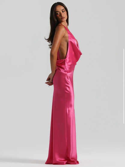 Gabi Gown, Neon Pink
