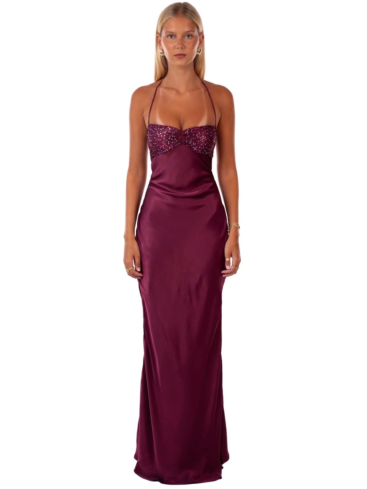 Jade Maxi Dress, Berry