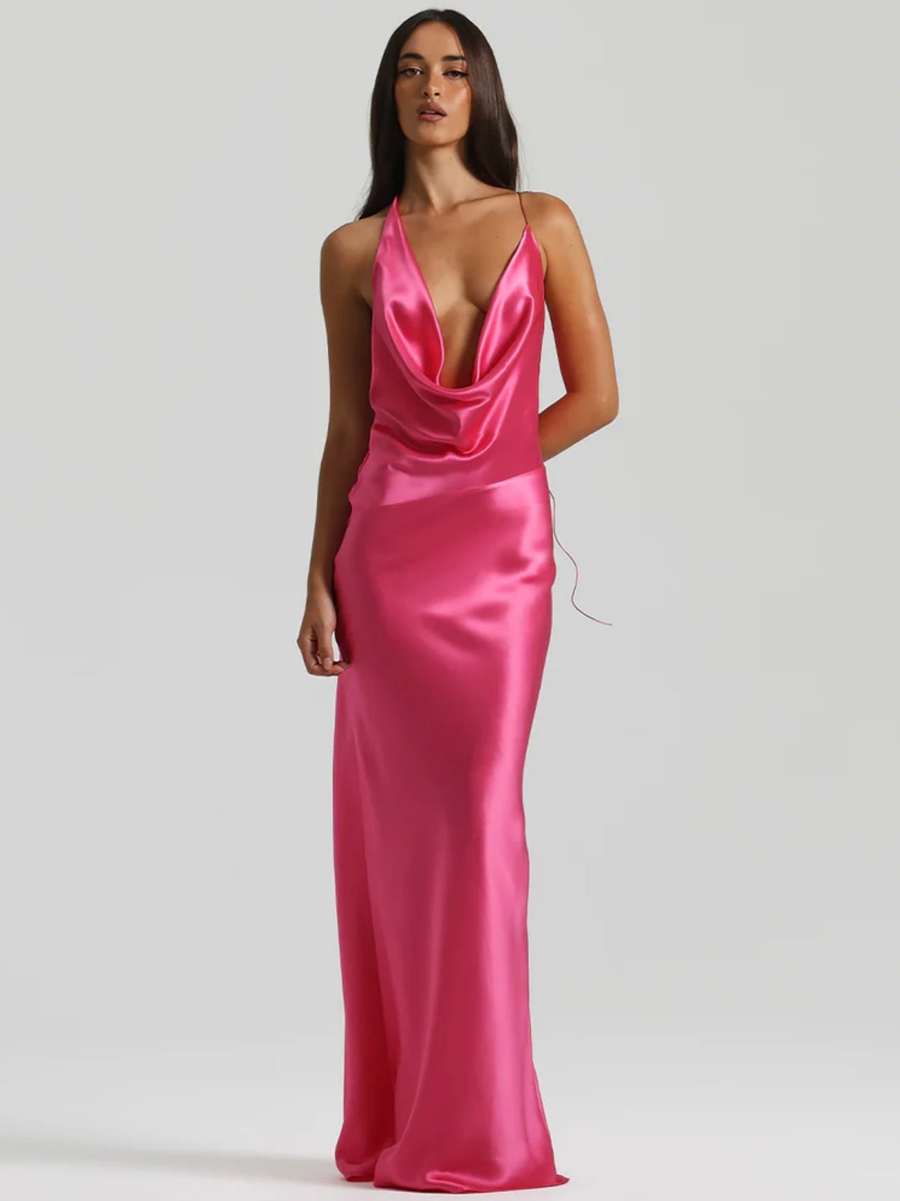 Gabi Gown, Neon Pink