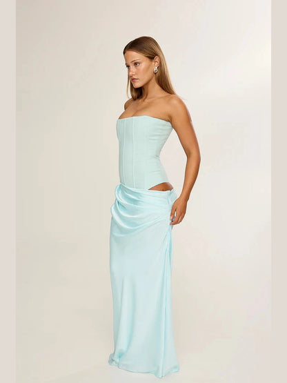 Huxley Gown, Aqua