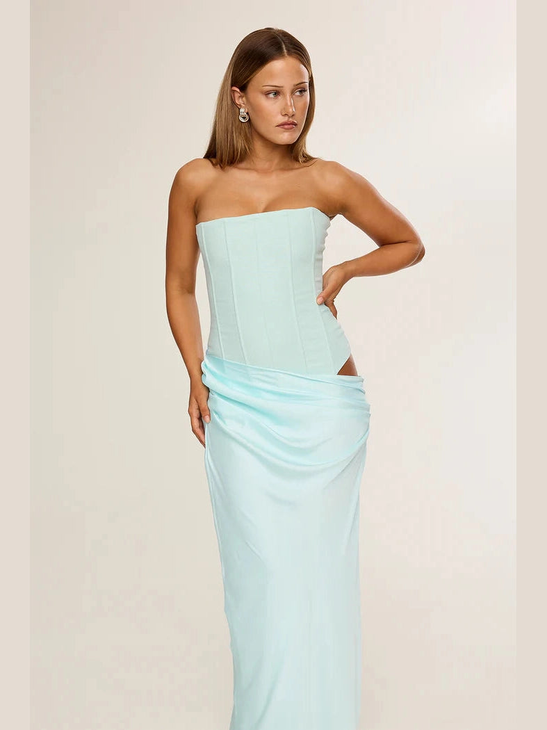 Huxley Gown, Aqua