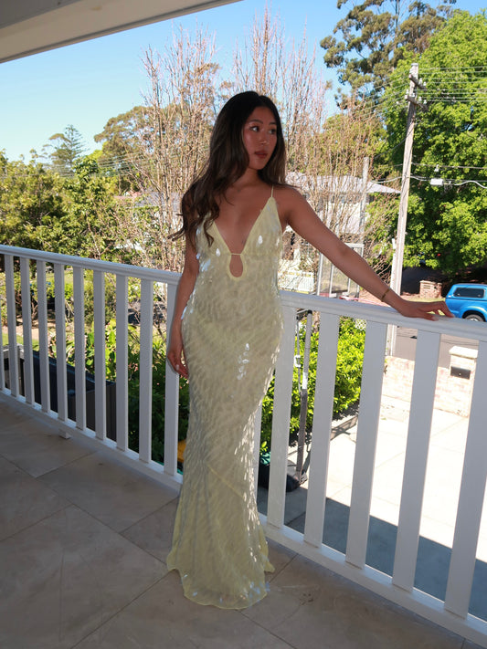 Sapphire Sequin Maxi Dress | Lemon